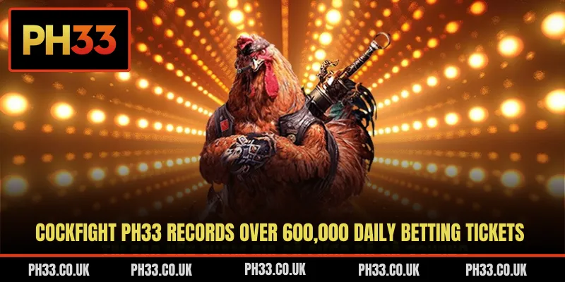 Cockfight PH33 records over 600,000 daily betting tickets