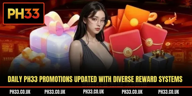 Daily PH33 promotions updated with diverse reward systems