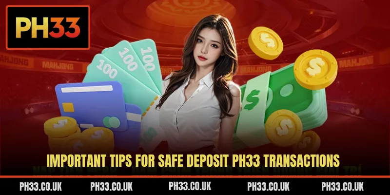 Important tips for safe deposit PH33 transactions