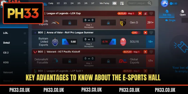 Key advantages to know about the E-sports hall