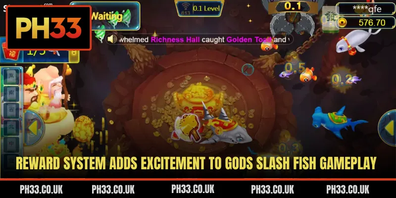 Reward system adds excitement to Gods Slash Fish gameplay