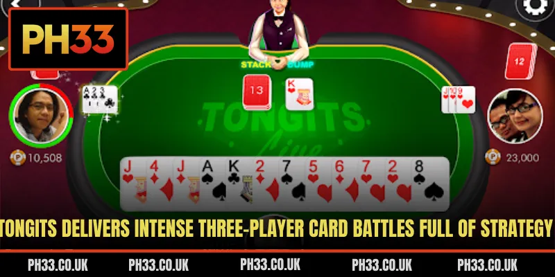 Tongits delivers intense three-player card battles full of strategy