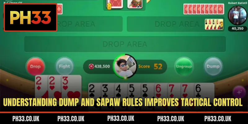 Understanding dump and sapaw rules improves tactical control