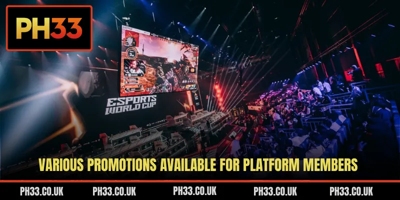 Various promotions available for platform members