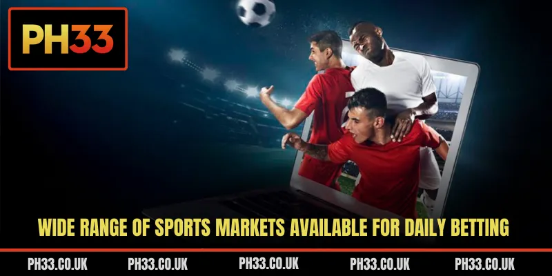 Wide range of sports markets available for daily betting